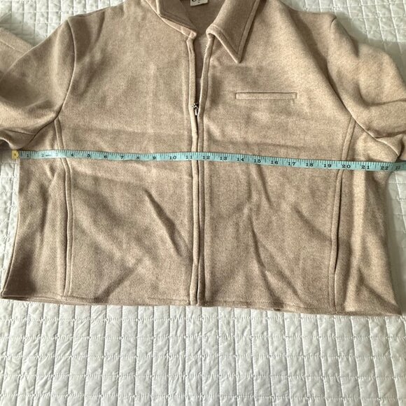 OGL Two Piece Beige Viscose Blend Skirt Set With Zip-Up Jacket & Flared Maxi Ski - Picture 11 of 16